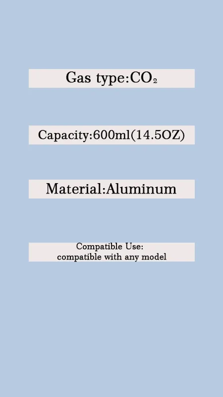 Quick Connect Discover the 425g 0.6l CO2 cylinder for sparkling water from VS Cylinder. High-quality, certified, and perfect for your sparkling water machine.